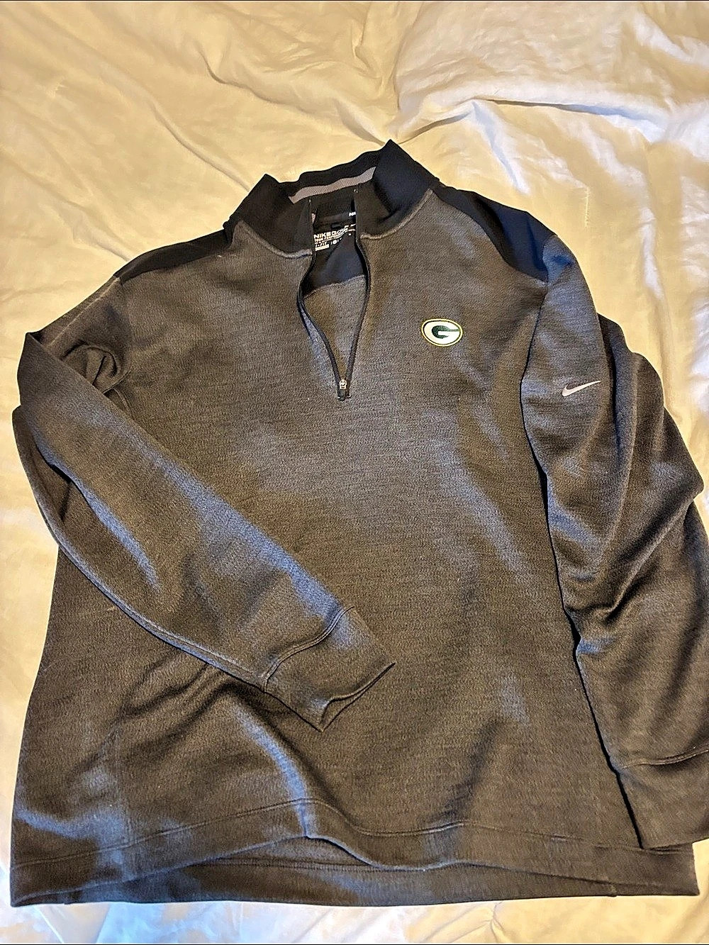 Nike Golf Green Bay Packers Tour Performance Dri-FIT Half-Zip Pullover Dri-FIT